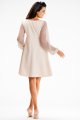 Sukienka A622 beige-6 8988  | 14813-Beige-L