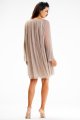 Sukienka A628 beige-4 9007  | 14819-Beige-LXL