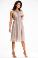 Sukienka A629 beige-4 9010  | 14820-Beige-L
