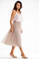 Spódnica A630 beige-2 9013  | 14821-Beige-LXL