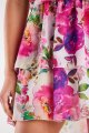 Sukienka A501 pink-white-6 9042  | 15239-Pink-White-L