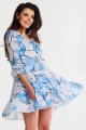 Sukienka A507 white-blue-1 9054  | 15244-White-Blue-LXL