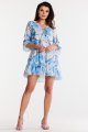 Sukienka A507 white-blue-2 9054  | 15244-White-Blue-LXL