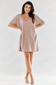 Sukienka A557 beige-2 9061  | 12477-Beige-ONE-SIZE