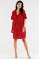 Sukienka A566 red-4 9064  | 12486-Red-ONE-SIZE