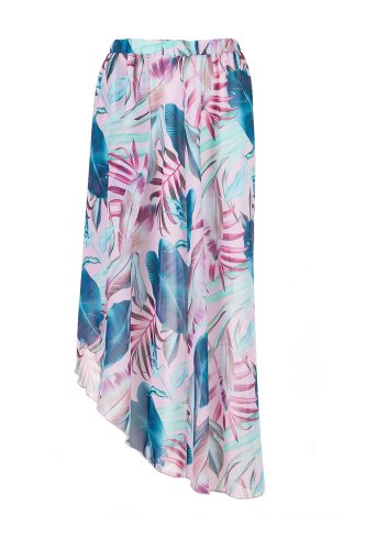 Długa spódnica Tropikalne Kwiaty AW512
