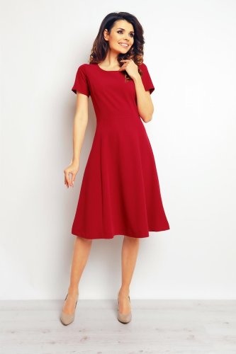 Sukienka Wizytowa Bordowa M095