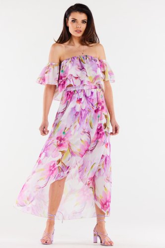 Długa spódnica Fioletowa AW512