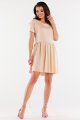 Sukienka A517 beige-3 9086  | 15254-Beige-L
