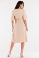 Sukienka A518 beige-6 9088  | 15255-Beige-L