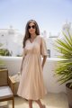 Sukienka A518 beige-1 9088  | 15255-Beige-M