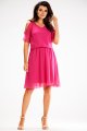 Sukienka A656 fuchsia-1 9090  | 15256-Fuchsia-L