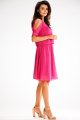 Sukienka A656 fuchsia-2 9090  | 15256-Fuchsia-L