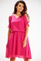 Sukienka A656 fuchsia-4 9090  | 15256-Fuchsia-L