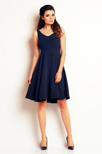 Efektowna Sukienka Granatowa A139