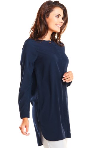 Koszula z długim rękawem Granatowa AW236