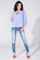 bluzki, damskie, letnie, modne, sklep, online, biura, pracy, niebieskie, t136