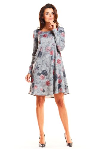 Sukienka z dzianiny Szara AW246