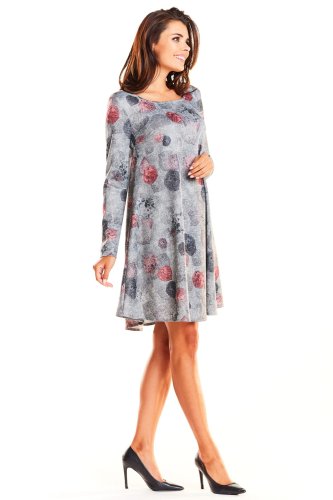 Sukienka z dzianiny Szara AW246