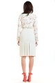 Spódnica A255 beige-1 9147  | 211-Beige-S