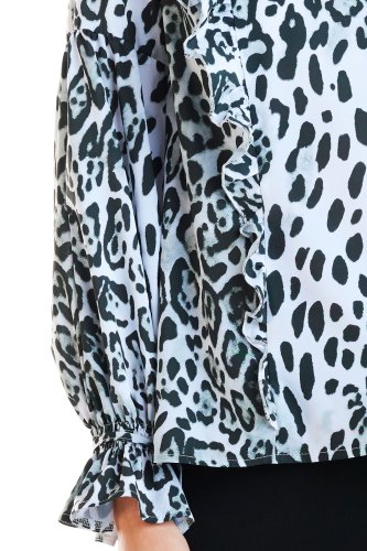 Efektowna bluzka Biało-Czarna AW259