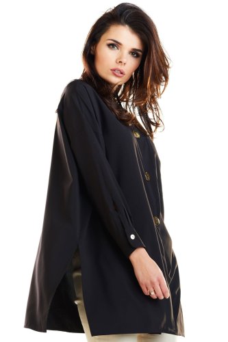 Kobieca koszula oversize Czarna AW263