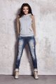 Bluza M029 beige-3 9261  | 349-Beige-S