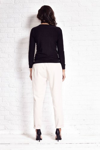 Spodnie z dodatkiem wiskozy Beżowe IN031