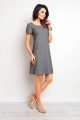 Sukienka M081 gray-2 9291  | 372-Gray-S