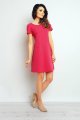 Sukienka M081 pink-2 9293  | 372-Pink-S