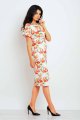 Sukienka M102 flowers orange-2 9318  | 390-Flowers Orange-S