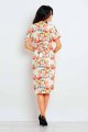 Sukienka M102 flowers orange-3 9318  | 390-Flowers Orange-S