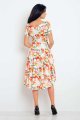 Sukienka M104 flowers orange-3 9321  | 391-Flowers Orange-L