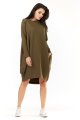 Sukienka M154 khaki-1 9371  | 444-Khaki-SM