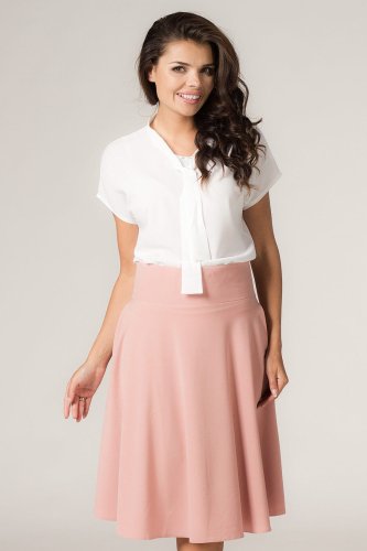 Spódnica Midi Róż Pudrowy Sandra