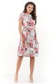 Sukienka M163 flowers fuchsia-1 9384  | 453-Flowers Fuchsia-S