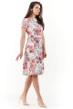 Sukienka M163 flowers fuchsia-3 9384  | 453-Flowers Fuchsia-S