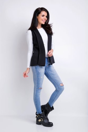 Bawełniana Kamizelka Czarna AW155