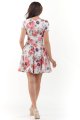Sukienka M174 flowers fuchsia-5 9407  | 464-Flowers Fuchsia-S