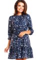 Sukienka M178 flowers navy-3 9416  | 468-Flowers Navy-S