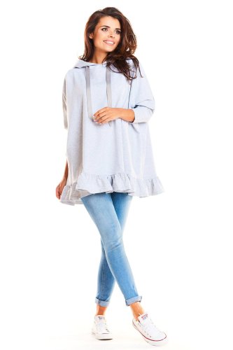 Bawełniana bluza oversize Szara IN184 