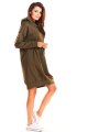 Sukienka M186 khaki-3 9433  | 481-Khaki-ONE-SIZE