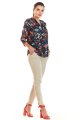 Bluzka M193 flowers navy-3 9442  | 489-Flowers Navy-S