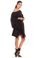 Sukienka M196 black-3 9448  | 493-Black-ONE-SIZE