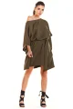 Sukienka M196 khaki-3 9451  | 493-Khaki-ONE-SIZE