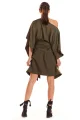 Sukienka M196 khaki-5 9451  | 493-Khaki-ONE-SIZE