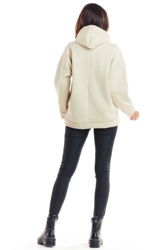 Ciepła, bawełniana bluza Beżowa IN223