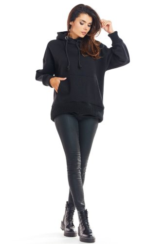 Ciepła, bawełniana bluza Czarna IN223