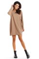 Sukienka M227 beige-1 9485  | 536-Beige-ONE-SIZE