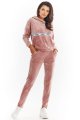 Spodnie A372 pink-5 9516  | 626-Pink-S